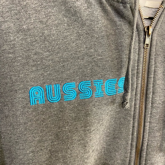 High End Surf Life Saving Aussies 13 Gray Full Zip Hoodie MINTY - Picture 3 of 7